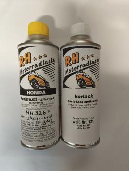 Preview: S 00426 Lackset glacier weiß NH326 P für Honda GL1500